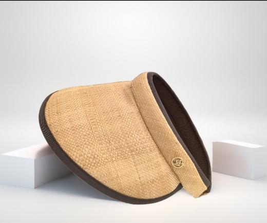 优品堂『极简2580042』空顶双层双重防紫外线拉菲草草帽 商品图1