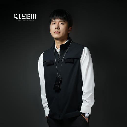 4158m山系行政 长空轻量马甲黑色立领马甲（执法版）男通勤马甲 商品图0