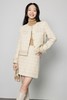 Le Malene 米黄色小香风毛边袖羽绒套装 19695 商品缩略图0