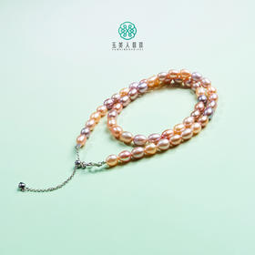 玉美人菲菲/S925珍珠项链-糖果米形珠约6mm