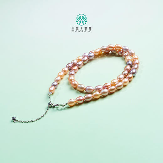 玉美人菲菲/S925珍珠项链-糖果米形珠约6mm 商品图0