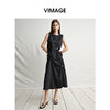 VIMAGE纬漫纪珍珠褶皱遮肉显瘦休闲简约无袖上衣2025夏季新款V2313924 商品缩略图0