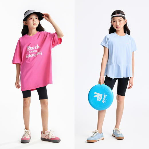 【冰感防晒】女童针织打底中裤夏季新款安奈儿童装EG526113 商品图3