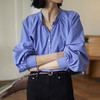 法式灯笼袖衬衫 | 小立领设计，简约而精致；灵动的灯笼袖，点睛之笔 商品缩略图4
