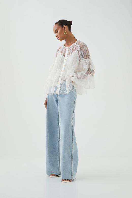 Aje - Primrose Blouse - Ivory - 女装 - 衬衫 - 象牙白 商品图2