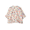 谜底花色衬衫分袖女2025夏新款复古宽松下摆可收缩衬衣256MC6202 商品缩略图4