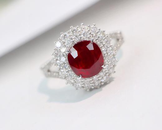 1.65ct刻面红宝石戒指 商品图0