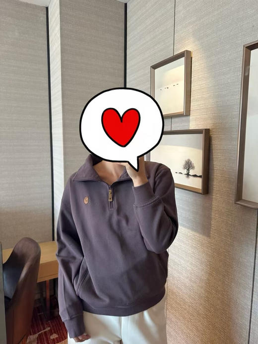 原单正品北极狐半拉链卫衣  内里毛圈面料！版型特别好，
六个色，尺码S-XL
模特170 120斤穿L码 宽松 
特价💰199 包邮 商品图11