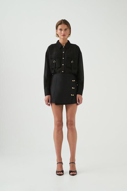 Aje - Amber Mini Skirt - Black - 女装 - 短裙 - 黑色 商品图1