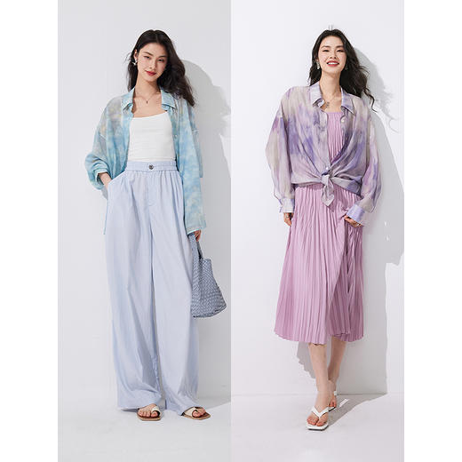 352604013-初棉晕染印花衬衫 商品图4