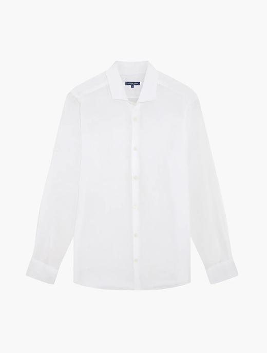 Frescobol Carioca - Antonio Linen Shirt L/S - White - 男装 - 衬衫 - 白色 商品图0
