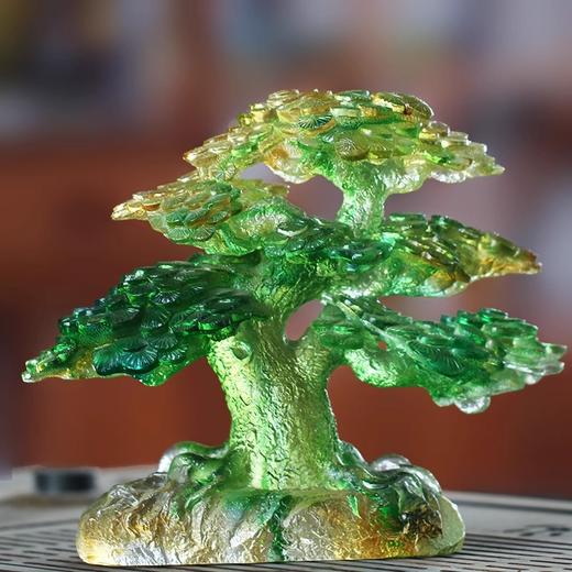 【样品特惠5折，仅1件，无货退款】琉璃发财树摇钱树摆件基业常青居家客厅公司前台桌面摆放开业送礼福缘琉璃-基业长青 商品图4