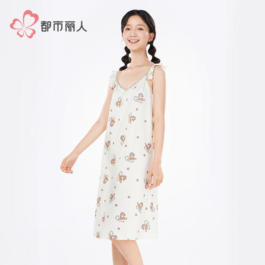 都市丽人超值精选女士棉质吊带裙薄牛奶丝拉架无袖类LHH6A4 商品图2