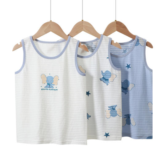 【超值三件装！】儿童全棉三件 背心男女童宝宝 纯棉夏透气半背 吸汗排汗跨栏背心夏天-QQ 商品图7