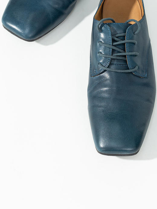 KS019复古方头软皮系带单鞋 商品图3