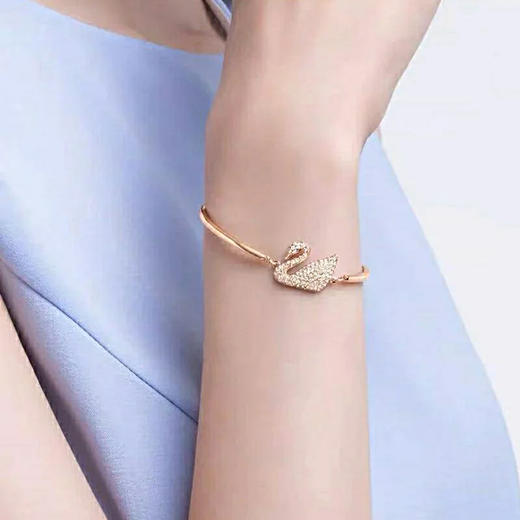 【顺丰发货】Swarovski施华洛世奇 SWAN梦幻天鹅手镯5142752玫瑰金色高级送礼好物 商品图1