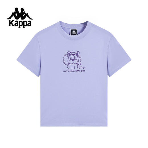 Kappa卡帕背靠背运动短袖女夏季新款纯棉透气t恤宽松休闲半袖上衣K0F42TD87 商品图1