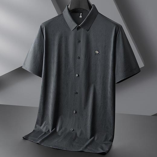 【冰丝】【DPF】大依优型大码短袖衬衫宽松半袖衬衣夏季新款男士加肥加大弹力胖子上衣 商品图2