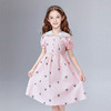 笛莎Deesha 童装女童连衣裙2025夏新款女童翻领蝴蝶结印花连衣裙 商品缩略图1