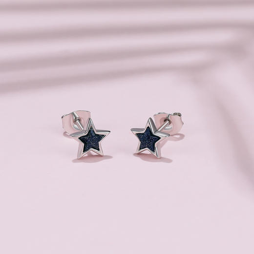BYLL097442-A0-A0 周六福 银饰星星耳钉925银耳扣时尚耳饰 商品图2