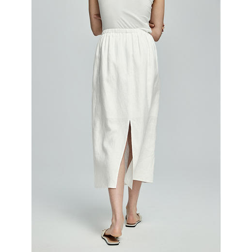 棉仓362617012-初棉粗支亚麻半身裙 商品图3