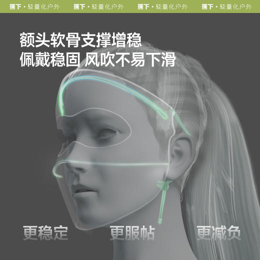 轻薄无痕防晒面罩AL204帽檐全脸面罩AL333帽檐护颈面罩AL341 商品图9