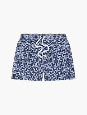 Frescobol Carioca - Rio Swim Shorts Angra Print - Navy-Blue - 男装 - 泳裤 - 海军蓝