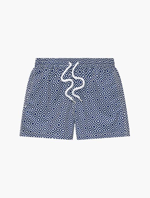 Frescobol Carioca - Rio Swim Shorts Angra Print - Navy-Blue - 男装 - 泳裤 - 海军蓝 商品图0