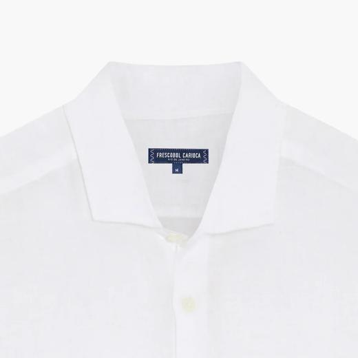 Frescobol Carioca - Antonio Linen Shirt L/S - White - 男装 - 衬衫 - 白色 商品图4