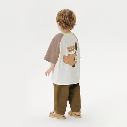 马克珍妮男童亲肤手绘印花短袖T恤 宝宝上衣2025年夏装新款550808 商品图1