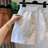 【纯棉松紧腰宽松休闲短裤】阔腿裤高腰口袋纽扣拼接 夏季新款 商品缩略图0