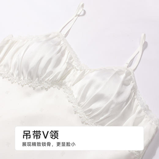 都市丽人好睡好眠女士丝质吊带套装薄冰雪丝提花无袖类LHH6B7 商品图4