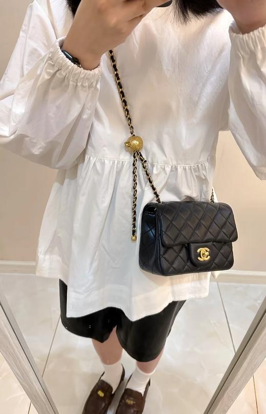 代工厂现货绵羊皮金球方胖子大mini链条百搭包 商品图8