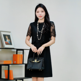 M1 臣禾	【立裁小黑裙】蕾丝罩衫 无袖背心裙连衣裙	JZ251020175