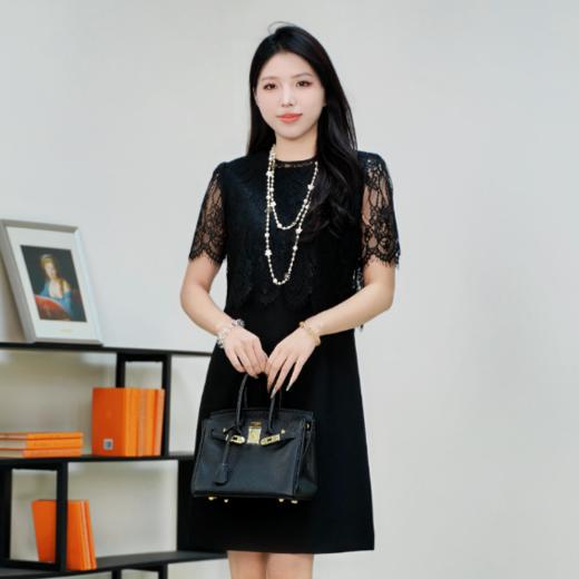 M1 臣禾	【立裁小黑裙】蕾丝罩衫 无袖背心裙连衣裙	JZ251020175 商品图0