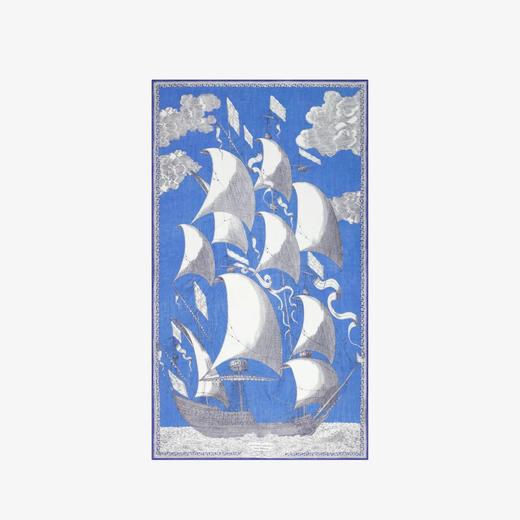 北京仓｜Inoui Editions-BLEU-帆船 牛仔蓝 围巾［法国设计师］ 商品图0