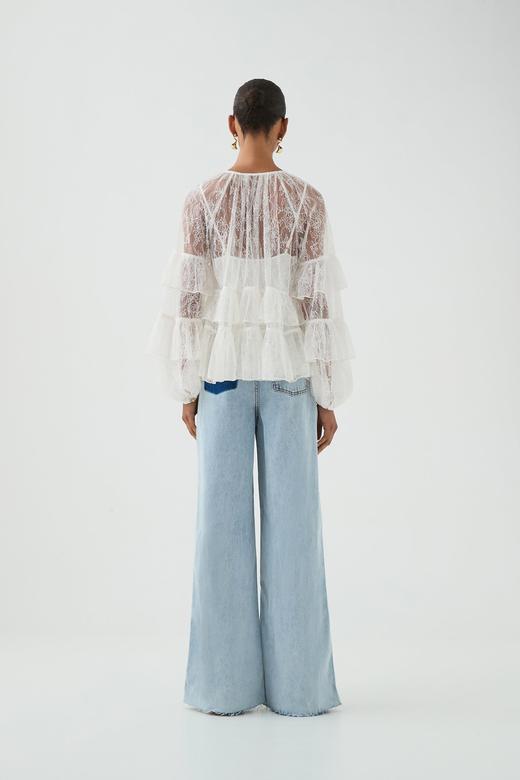 Aje - Primrose Blouse - Ivory - 女装 - 衬衫 - 象牙白 商品图3