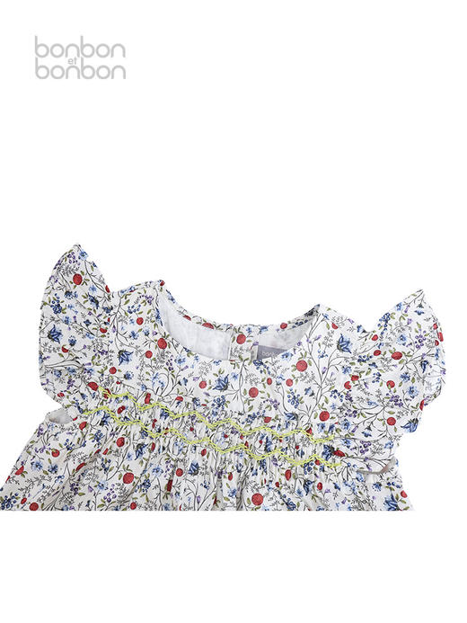 复古打揽小飞袖连衣裙 商品图2