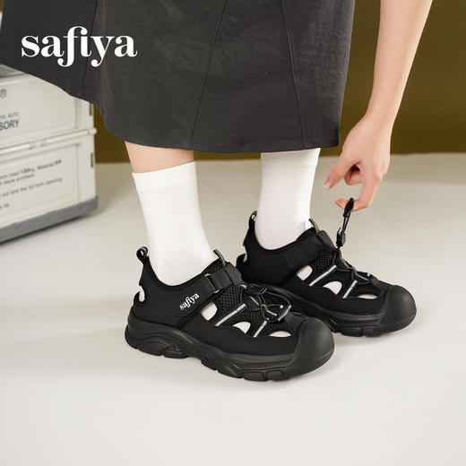 Safiya/索菲娅2025春时尚魔术贴外穿撞色休闲丑萌溯溪运动凉鞋 SFD1112417 商品图1