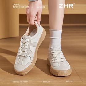 ZHR则则复古德训鞋女2025春季男女同款板鞋透气舒适运动休闲女鞋