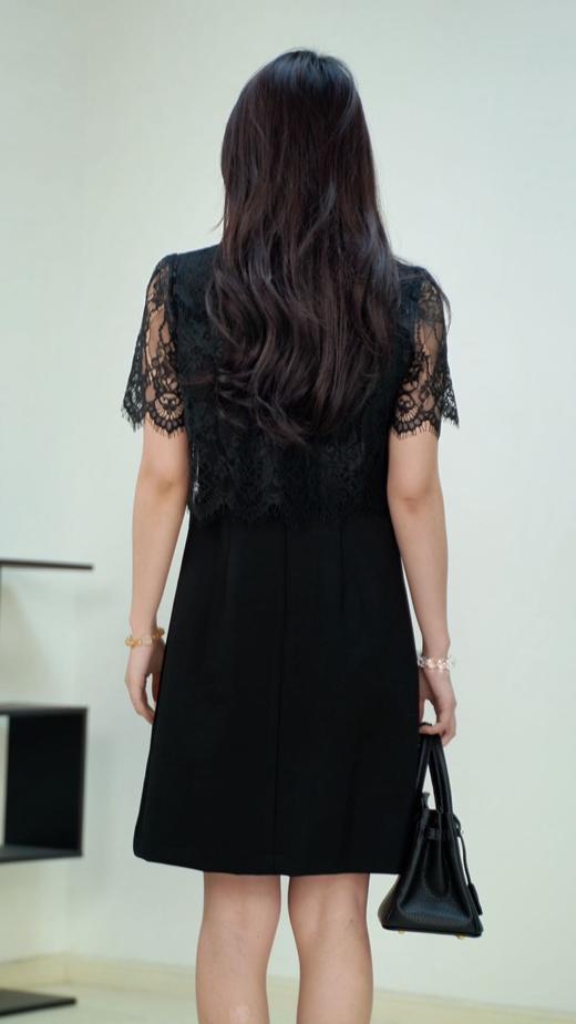M1 臣禾	【立裁小黑裙】蕾丝罩衫 无袖背心裙连衣裙	JZ251020175 商品图9