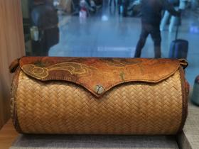 DM76缎面印花竹席竹筒包(3.4mm)