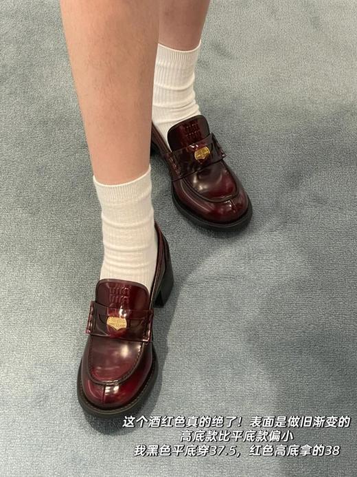 缪缪新款粗跟增高钱币乐福鞋（HC） 商品图8