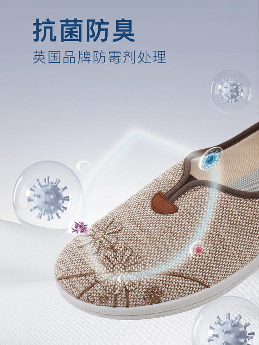 巴玛适软底软面女鞋透气加肥加宽老人鞋防滑轻便脚肿女宽松妈妈鞋Q3 商品图8