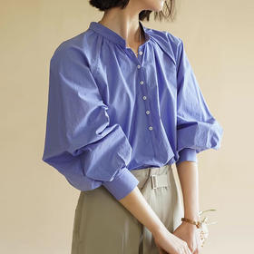 法式灯笼袖衬衫 | 小立领设计，简约而精致；灵动的灯笼袖，点睛之笔