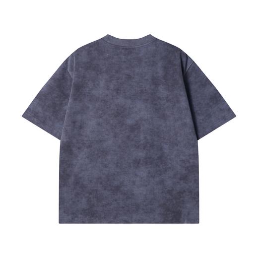 T2771夏季高级感新款潮牌扎染数字烫钻圆领短袖T恤复古宽松印花上衣 商品图5