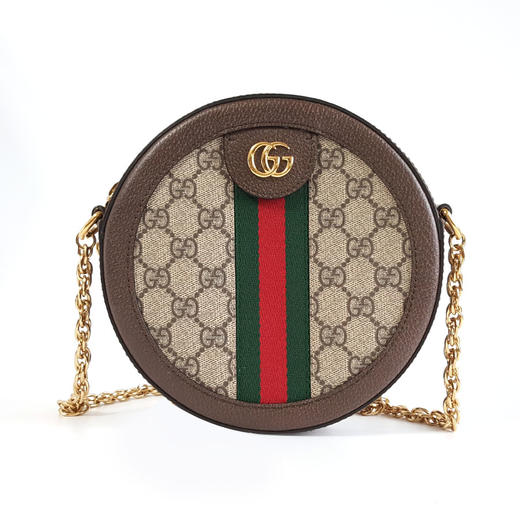 【95新】Gucci古驰Ophidia系列550618 老花Ophidia圆饼包单肩斜挎包女士现售价：4000！110325NJS02 商品图0