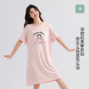 美季美优睡裙女士款带胸垫2025新款夏季短袖凉感短袖到膝可爱睡衣 商品缩略图4