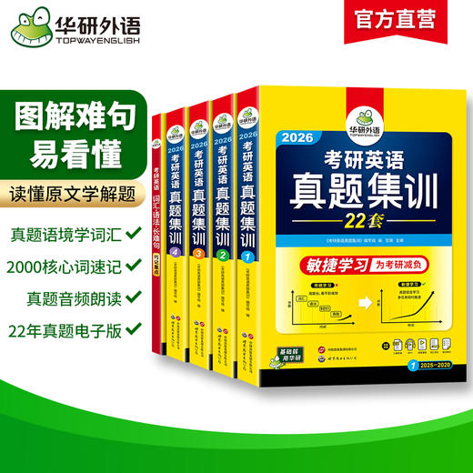 华研外语 考研英语真题集训 备考2026 考研英语一历年真题试卷词汇单词阅读理解语法与长难句完形填空写作文翻译复试英语口语书法硕 商品图1