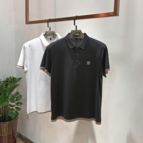 夏季男士短袖polo衫压纹休闲撞色边薄款上衣   FL-246FT108*